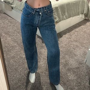 Princess Polly Holly Asymmetric straight leg jean